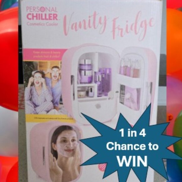 Congratulations YOU WON Bridgett!! 🎉Cosmetic Mini Frig/Cooler Vanity - Picture 1 of 16